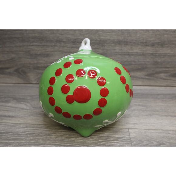 Real Home Vintage Style Christmas Tree Ornament Cookie Jar Earthenware Holiday - Picture 2 of 16